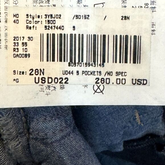 Armani NEW Cassia Cotton Blend Dark Wash Pockets Flared Jeans Size 28 $200 - Picture 3 of 10